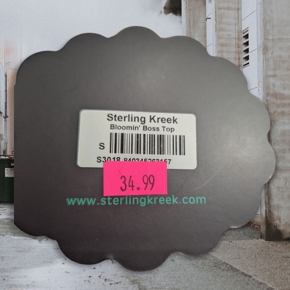 NWT Sterling Kreek Floral Pink and Blue Women's Top Size Small - Picture 6 of 7